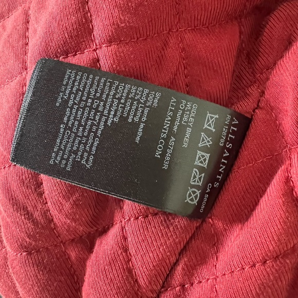 COPY - All Saints Gidley Leather Jacket - Picture 8 of 9